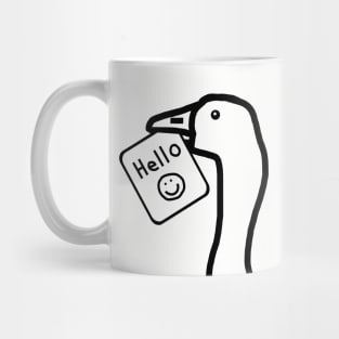 Portrait of a Goose with Stolen Greeting Outline Mug